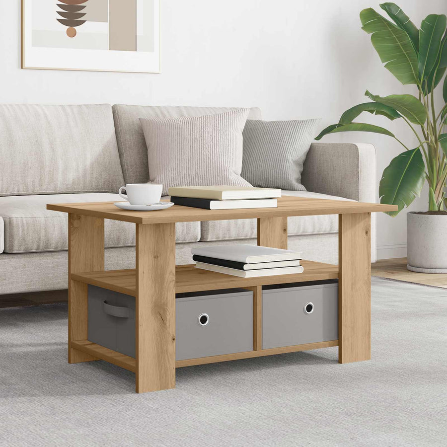 Salontafel met lade Artisan Eiken 77 x 55 x 42 cm Bewerkt hout