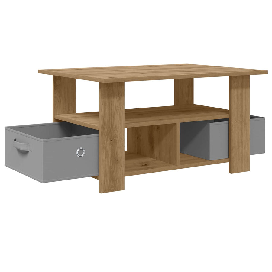 Salontafel met lade Artisan Eiken 77 x 55 x 42 cm Bewerkt hout