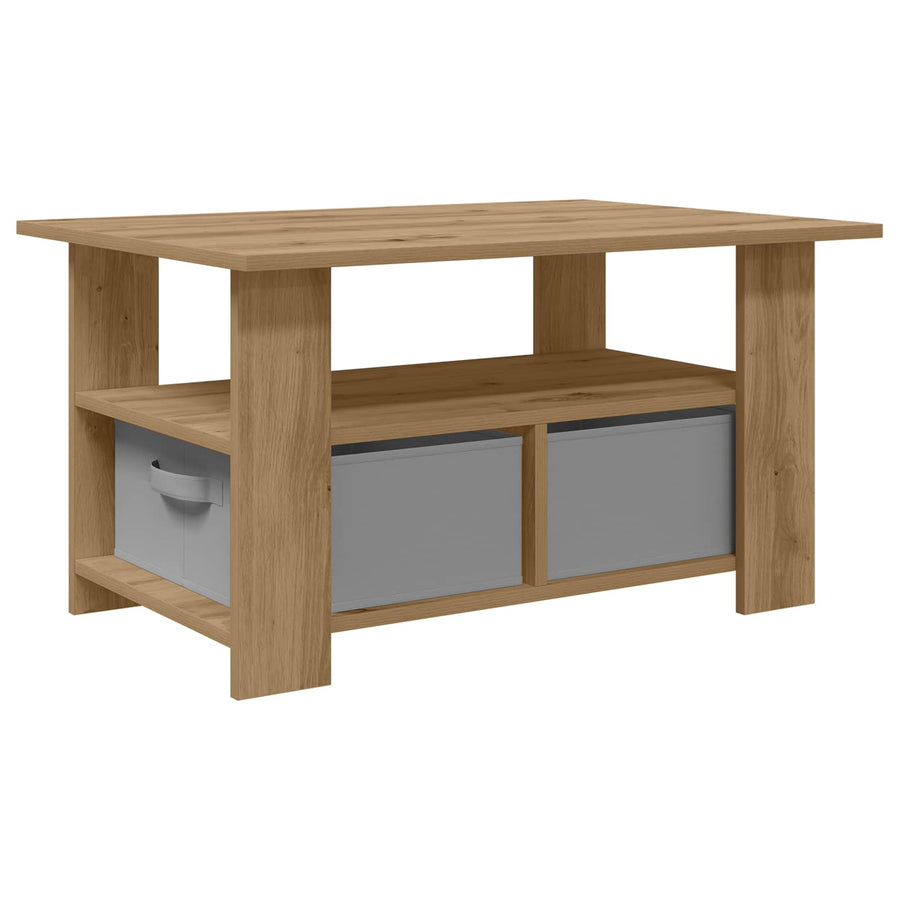 Salontafel met lade Artisan Eiken 77 x 55 x 42 cm Bewerkt hout