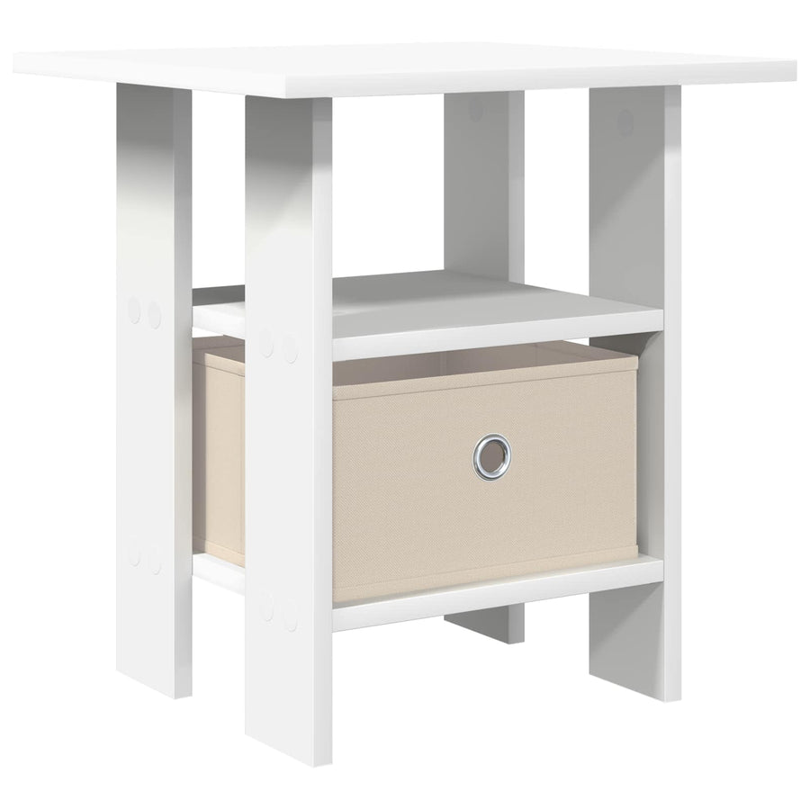 Nachtkastje met lade Wit 41 x 40 x 45 cm Bewerkt hout