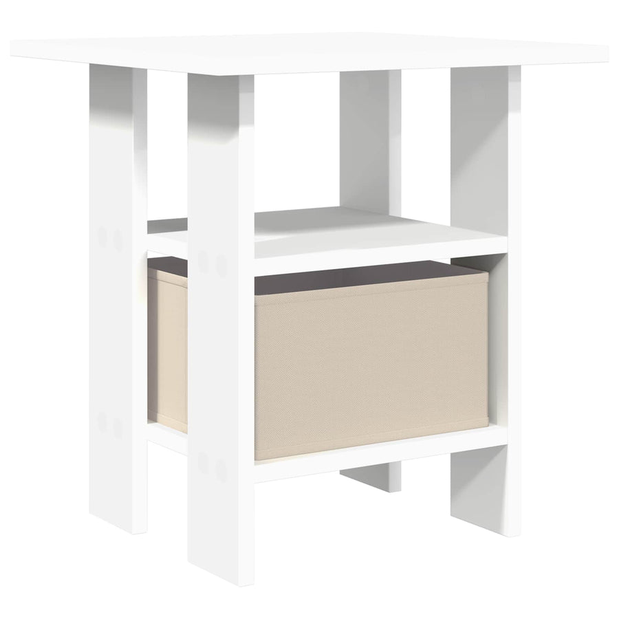 Nachtkastje met lade Wit 41 x 40 x 45 cm Bewerkt hout