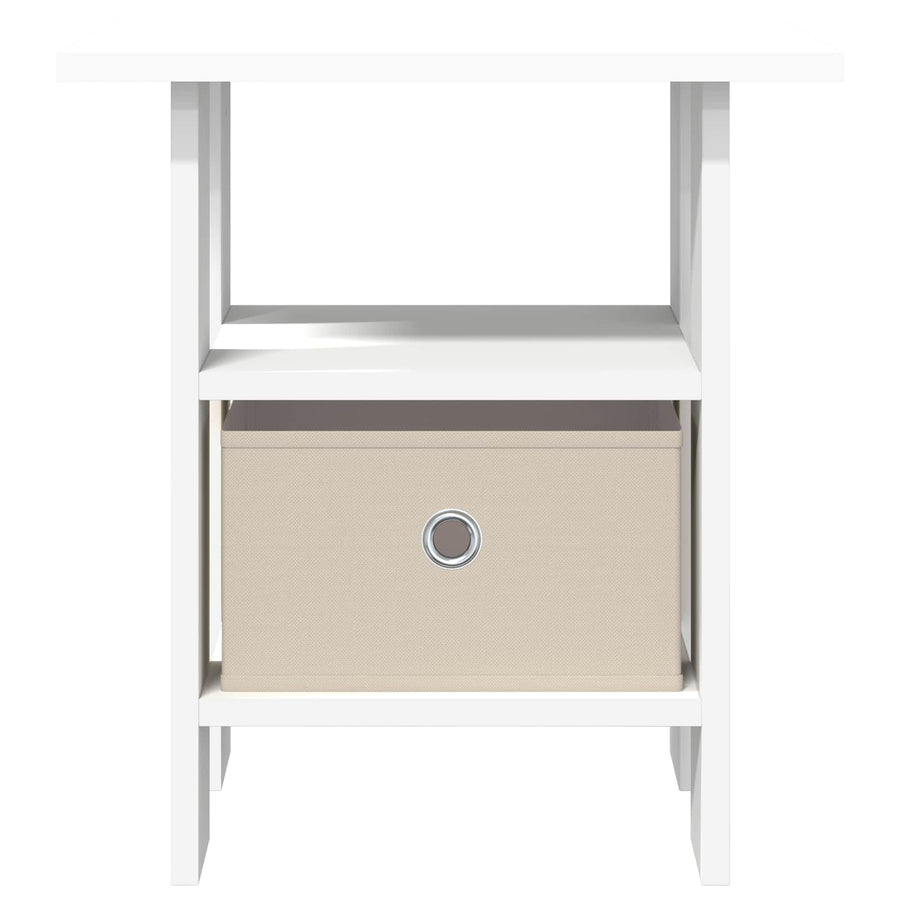 Nachtkastje met lade 2 pcs Wit 41 x 40 x 45 cm Bewerkt hout