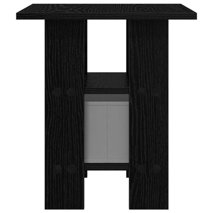 Nachtkastje met lade Zwart Eiken 41 x 40 x 45 cm Bewerkt hout