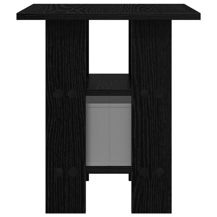 Nachtkastje met lade Zwart Eiken 41 x 40 x 45 cm Bewerkt hout