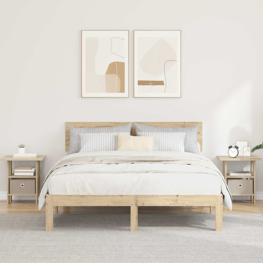 Nachtkastje 2 pcs Sonoma Eiken 41 x 40 x 45 cm Bewerkt hout