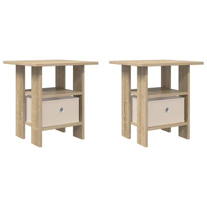 Nachtkastje 2 pcs Sonoma Eiken 41 x 40 x 45 cm Bewerkt hout