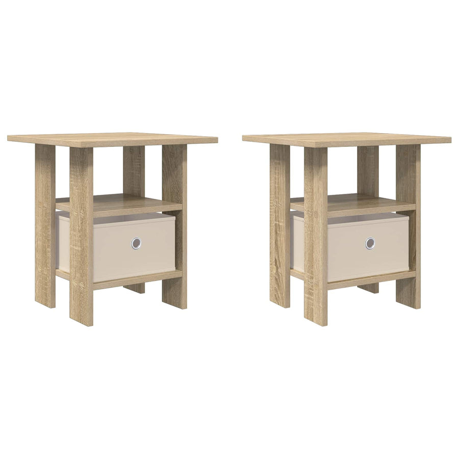 Nachtkastje 2 pcs Sonoma Eiken 41 x 40 x 45 cm Bewerkt hout