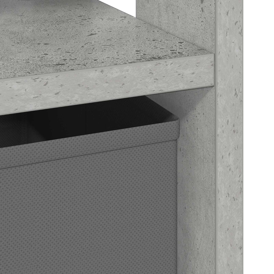 Nachtkastje met lade Beton Grijs 41 x 40 x 45 cm Bewerkt hout