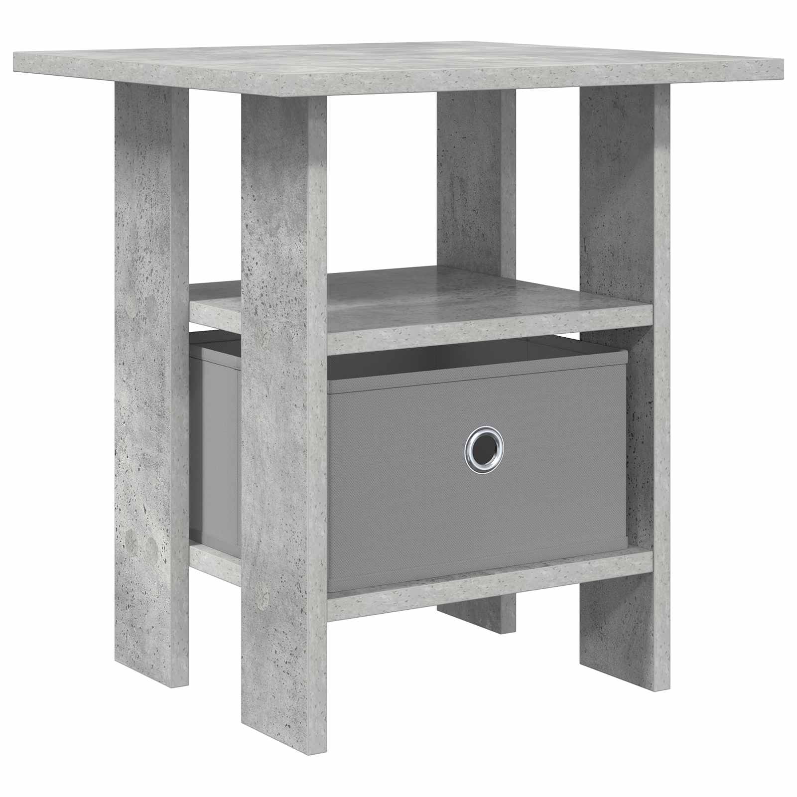 Nachtkastje met lade Beton Grijs 41 x 40 x 45 cm Bewerkt hout