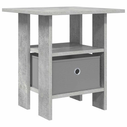 Nachtkastje met lade Beton Grijs 41 x 40 x 45 cm Bewerkt hout