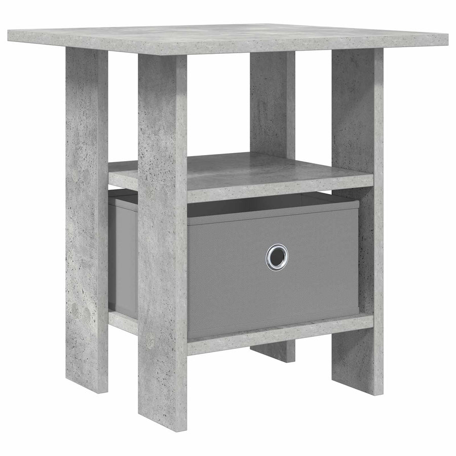 Nachtkastje met lade Beton Grijs 41 x 40 x 45 cm Bewerkt hout
