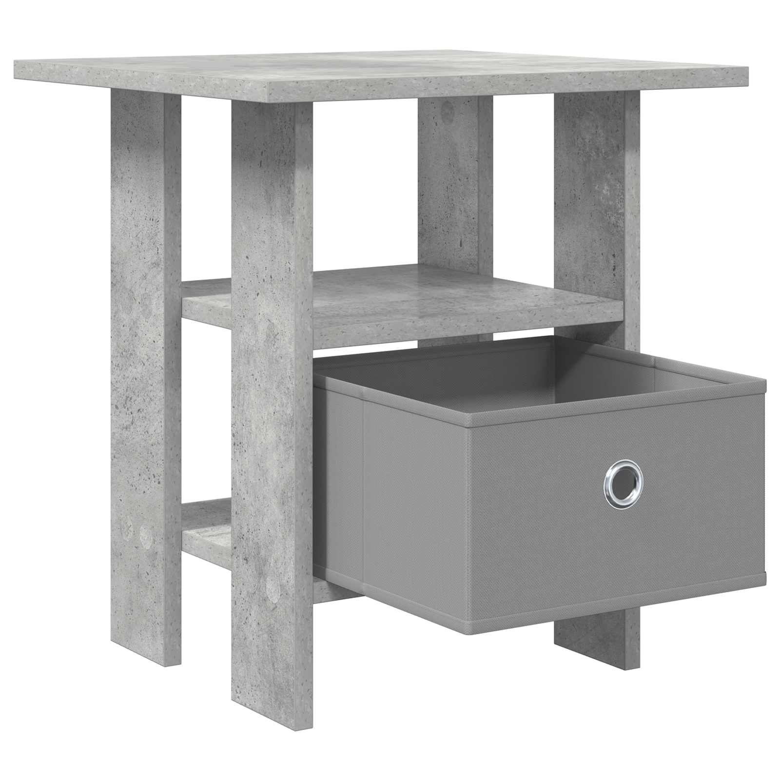 Nachtkastje met lade Beton Grijs 41 x 40 x 45 cm Bewerkt hout