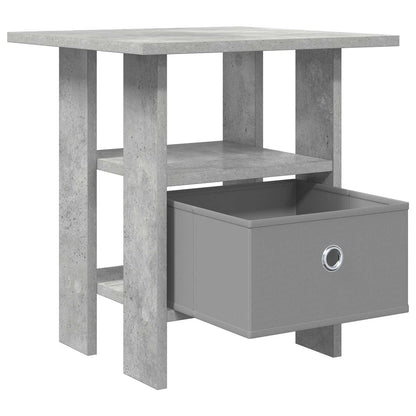 Nachtkastje met lade Beton Grijs 41 x 40 x 45 cm Bewerkt hout