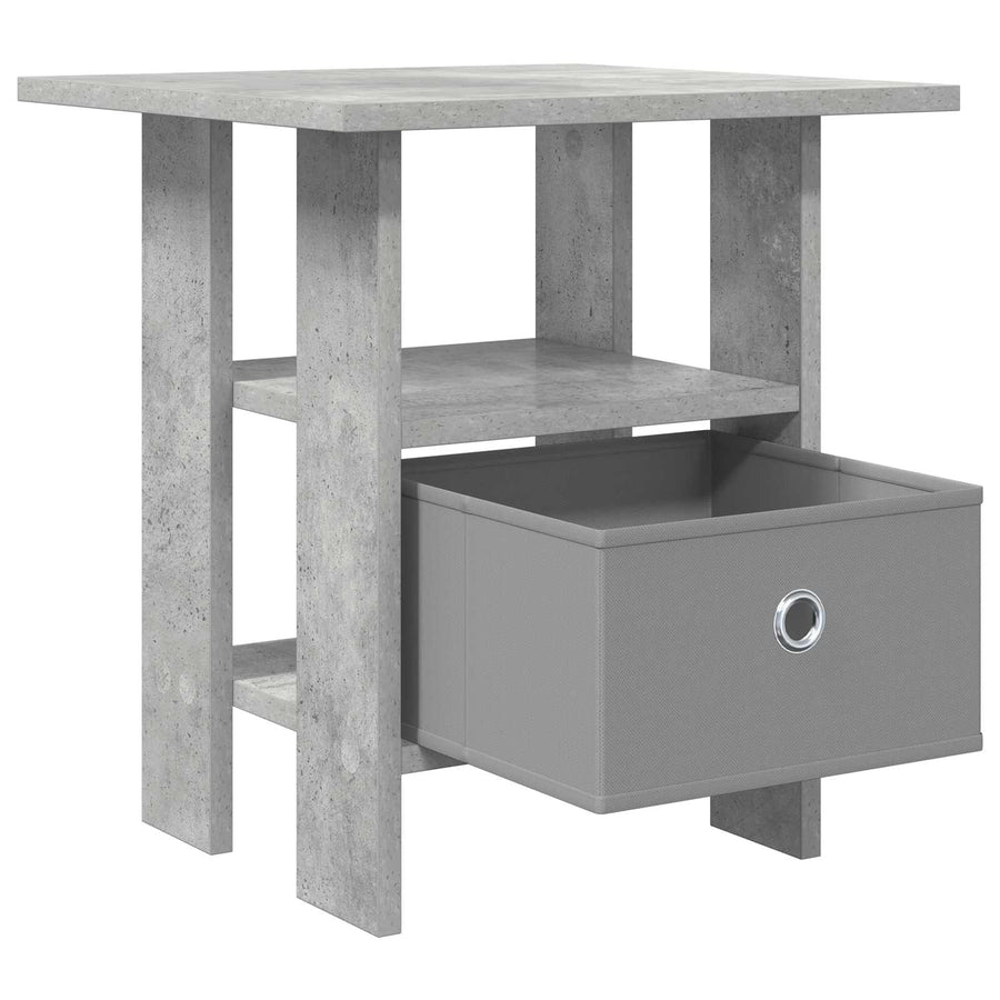 Nachtkastje met lade Beton Grijs 41 x 40 x 45 cm Bewerkt hout
