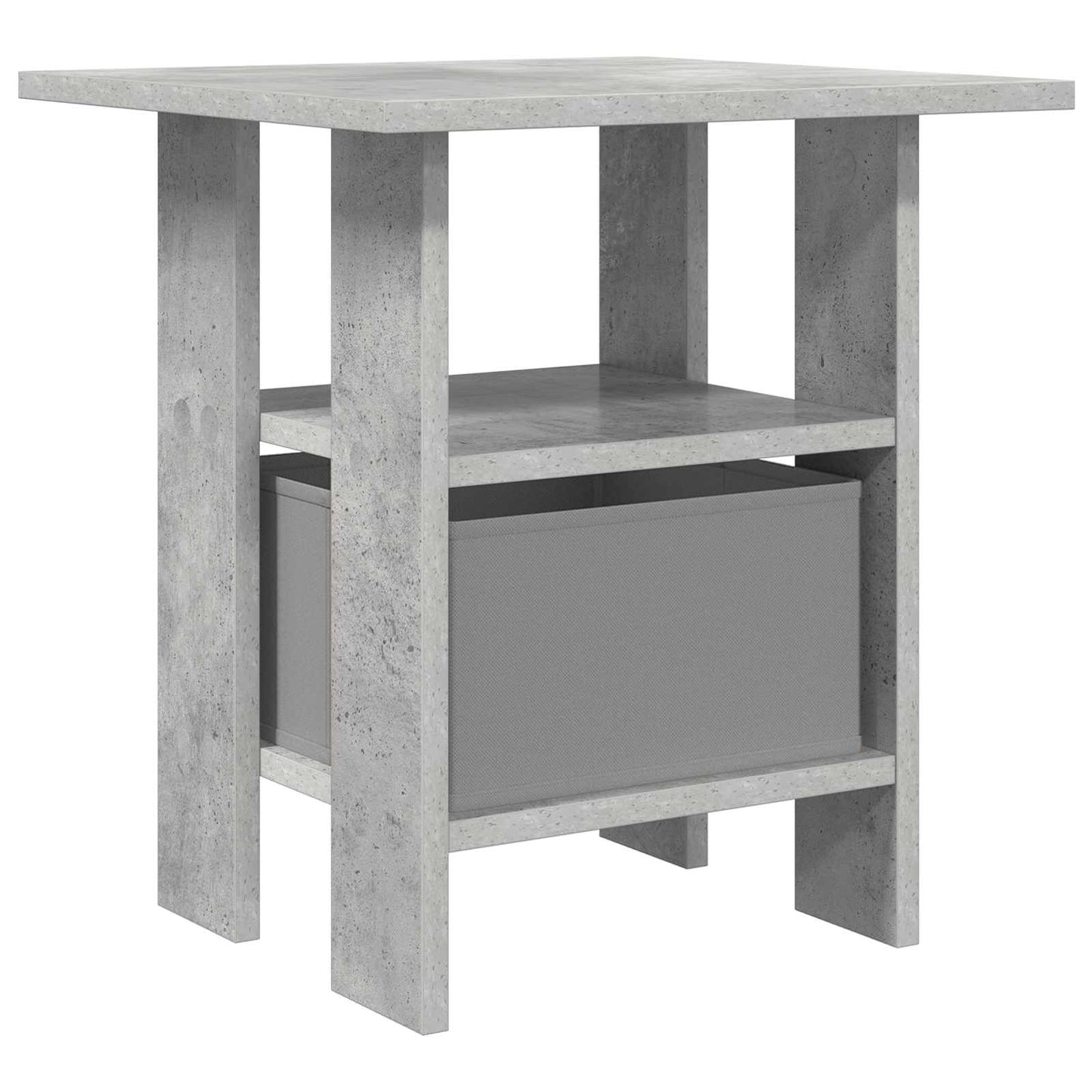 Nachtkastje met lade Beton Grijs 41 x 40 x 45 cm Bewerkt hout