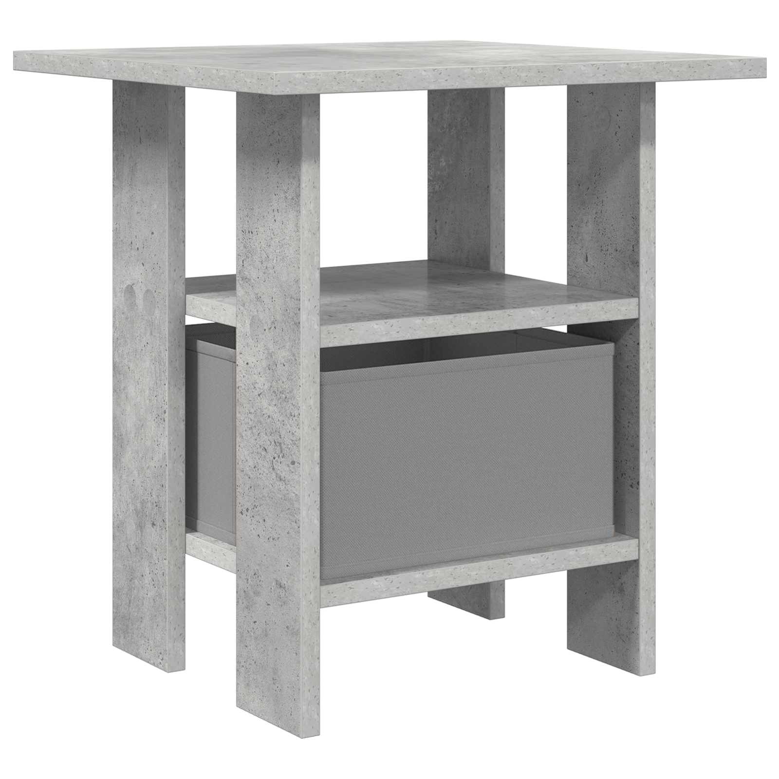 Nachtkastje met lade Beton Grijs 41 x 40 x 45 cm Bewerkt hout