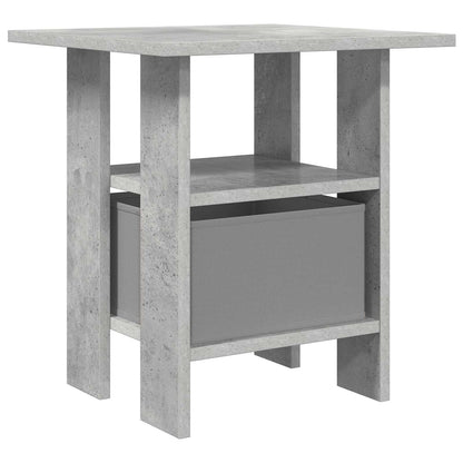 Nachtkastje met lade Beton Grijs 41 x 40 x 45 cm Bewerkt hout