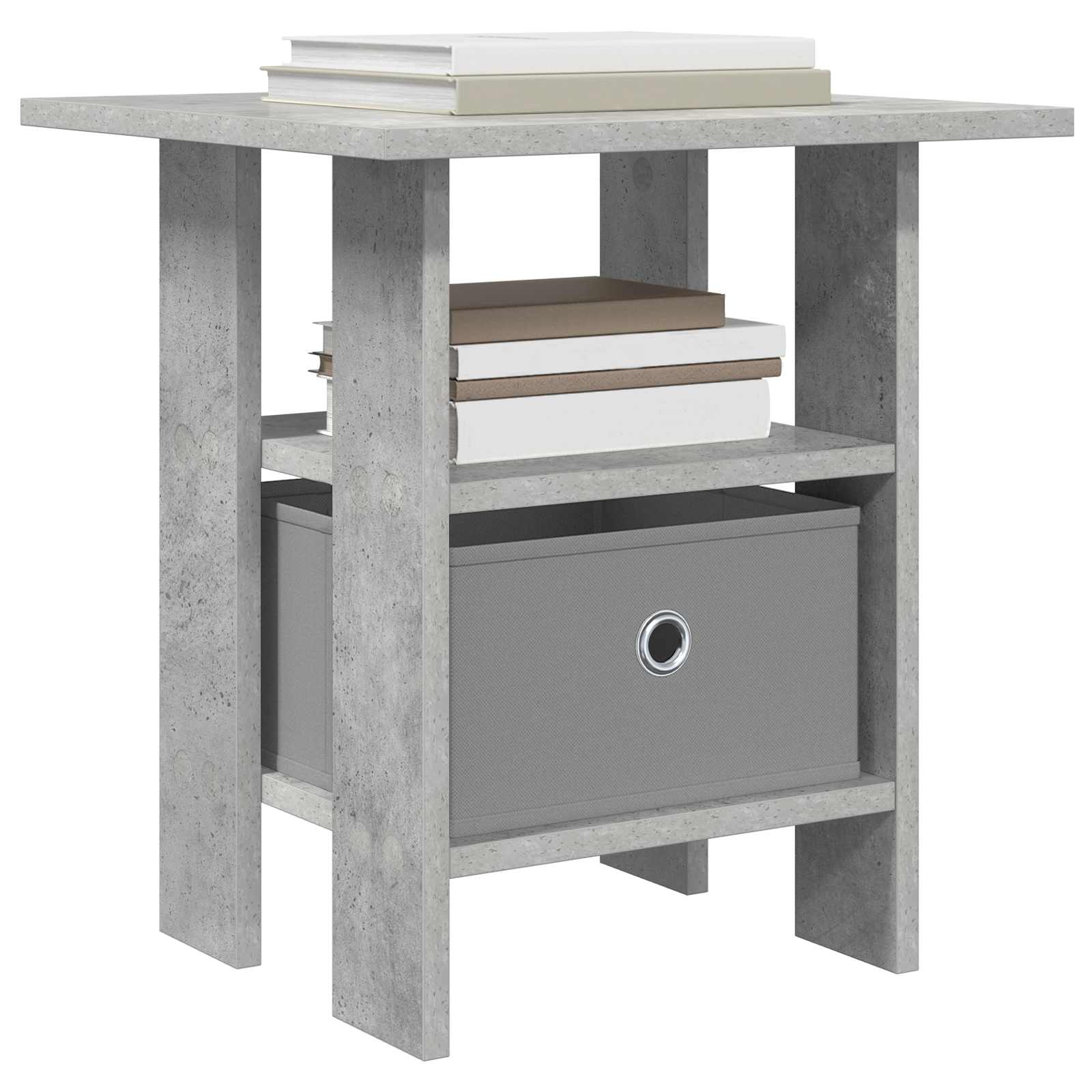 Nachtkastje met lade Beton Grijs 41 x 40 x 45 cm Bewerkt hout