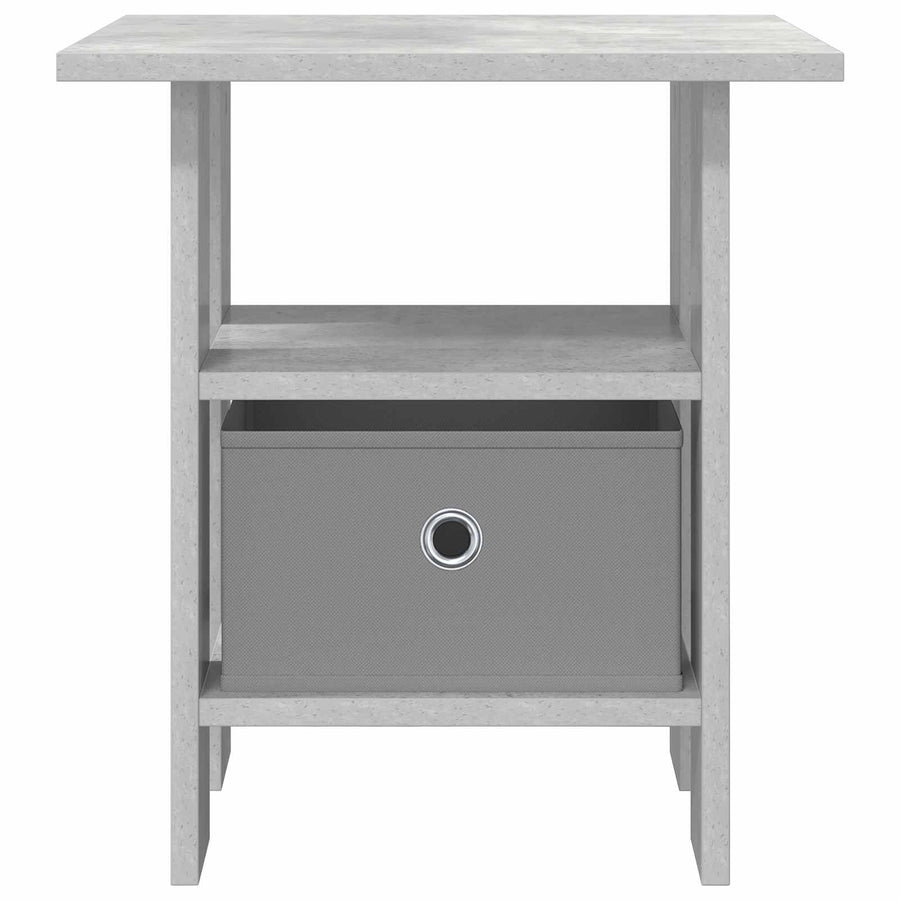 Nachtkastje 2 pcs Beton Grijs 41 x 40 x 45 cm Bewerkt hout