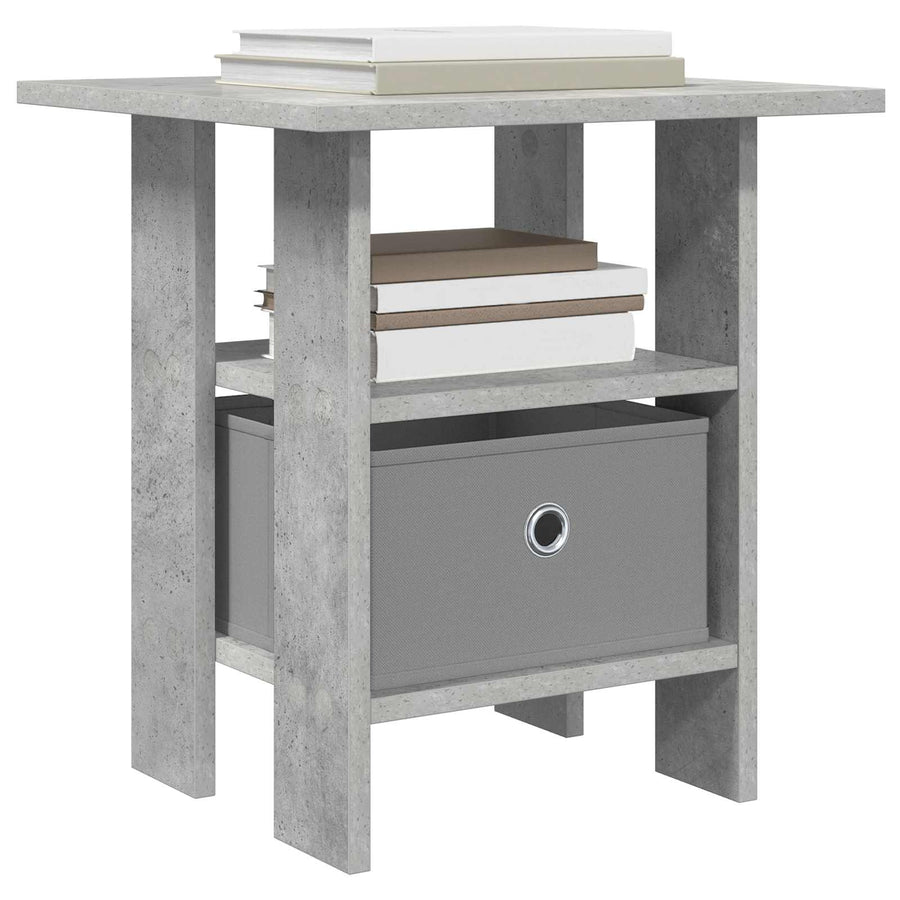 Nachtkastje 2 pcs Beton Grijs 41 x 40 x 45 cm Bewerkt hout