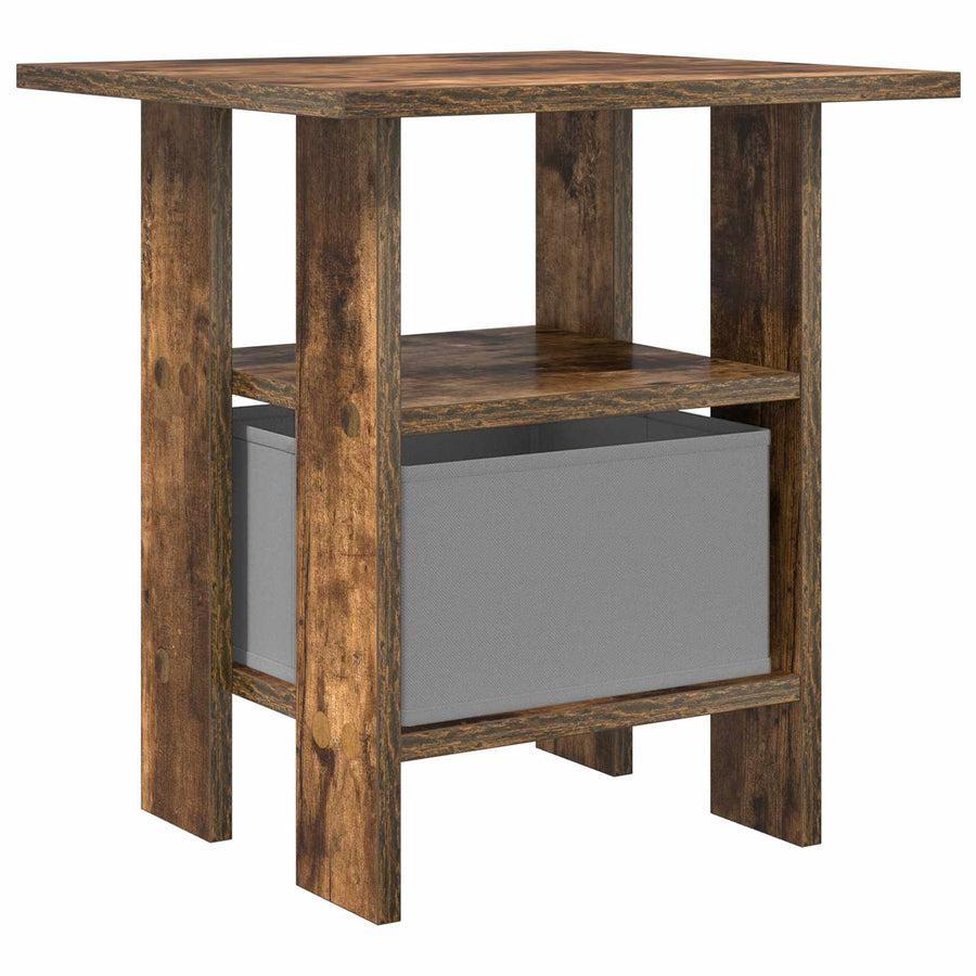 Nachtkastje met lade Gerookt eiken 41 x 40 x 45 cm Bewerkt hout