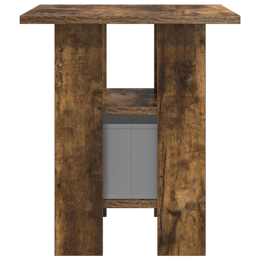 Nachtkastje met lade Gerookt eiken 41 x 40 x 45 cm Bewerkt hout