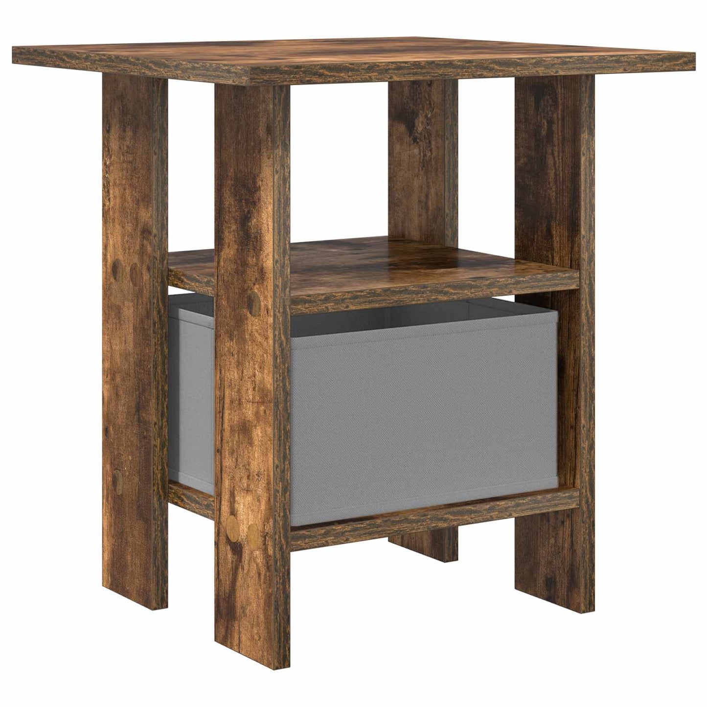 Nachtkastje 2 pcs Gerookt eiken 41 x 40 x 45 cm Bewerkt hout