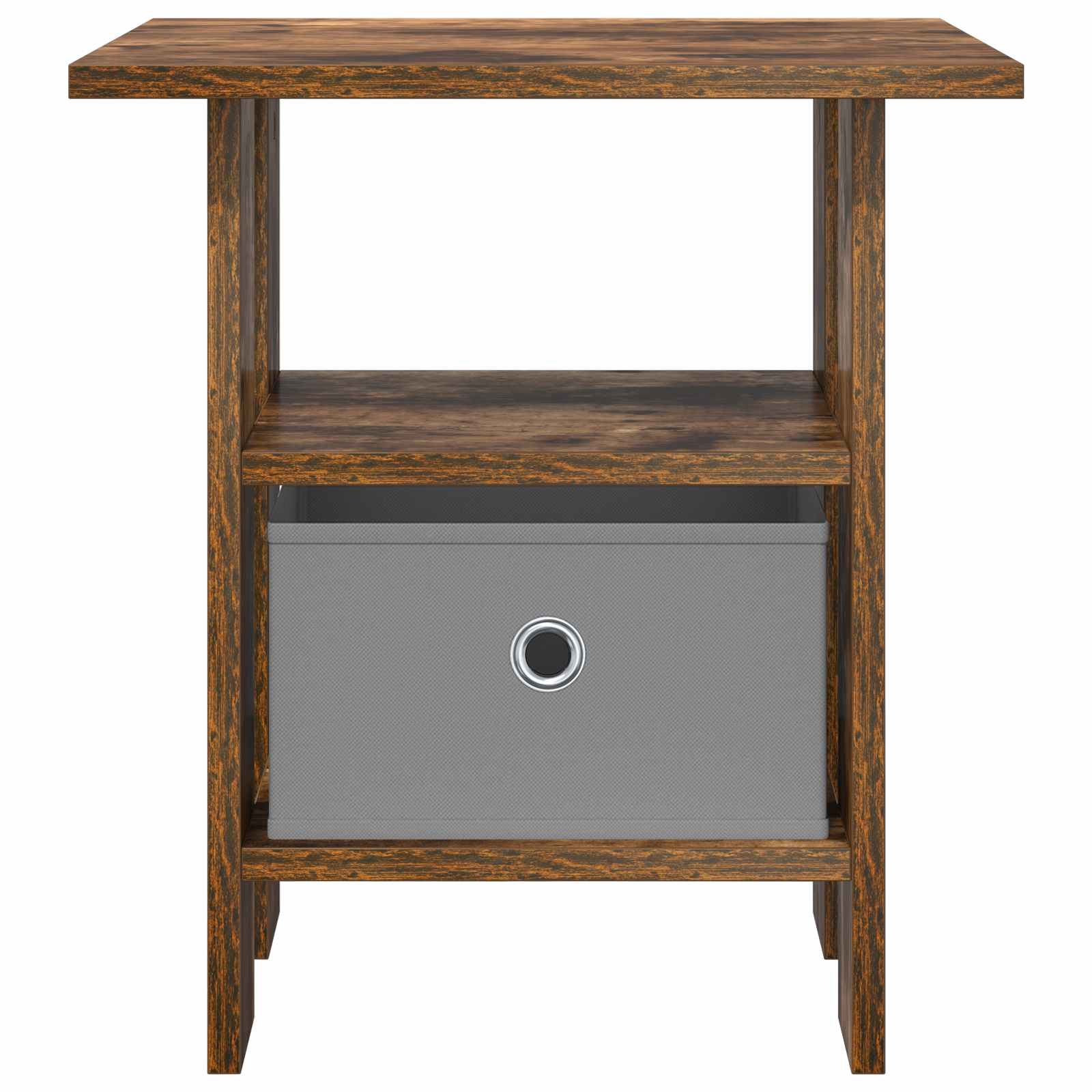 Nachtkastje 2 pcs Gerookt eiken 41 x 40 x 45 cm Bewerkt hout