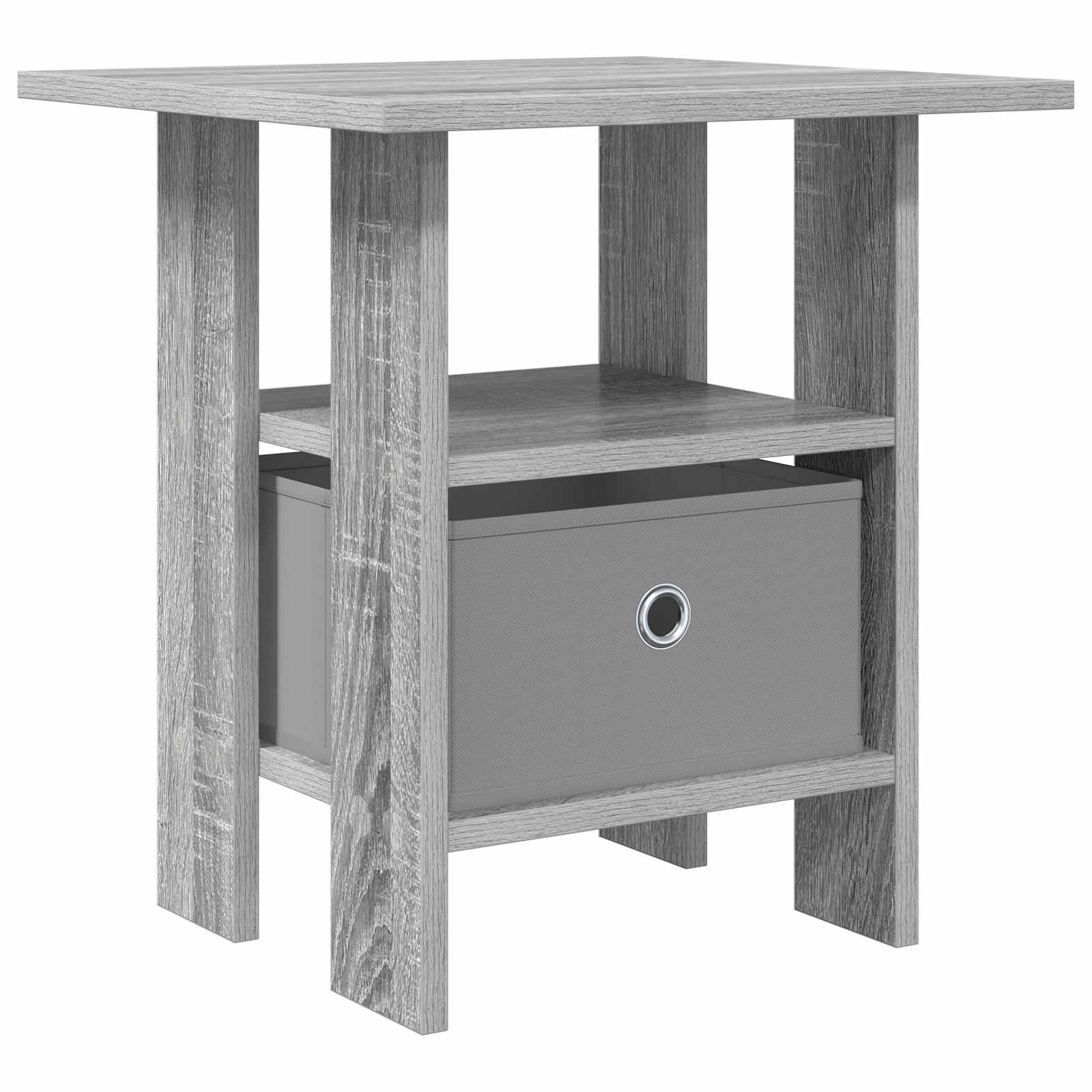 Nachtkastje met lade Grijs Sonoma 41 x 40 x 45 cm Bewerkt hout
