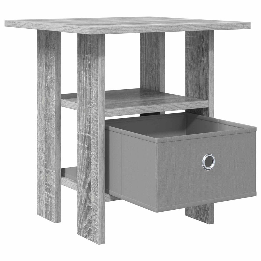 Nachtkastje met lade Grijs Sonoma 41 x 40 x 45 cm Bewerkt hout