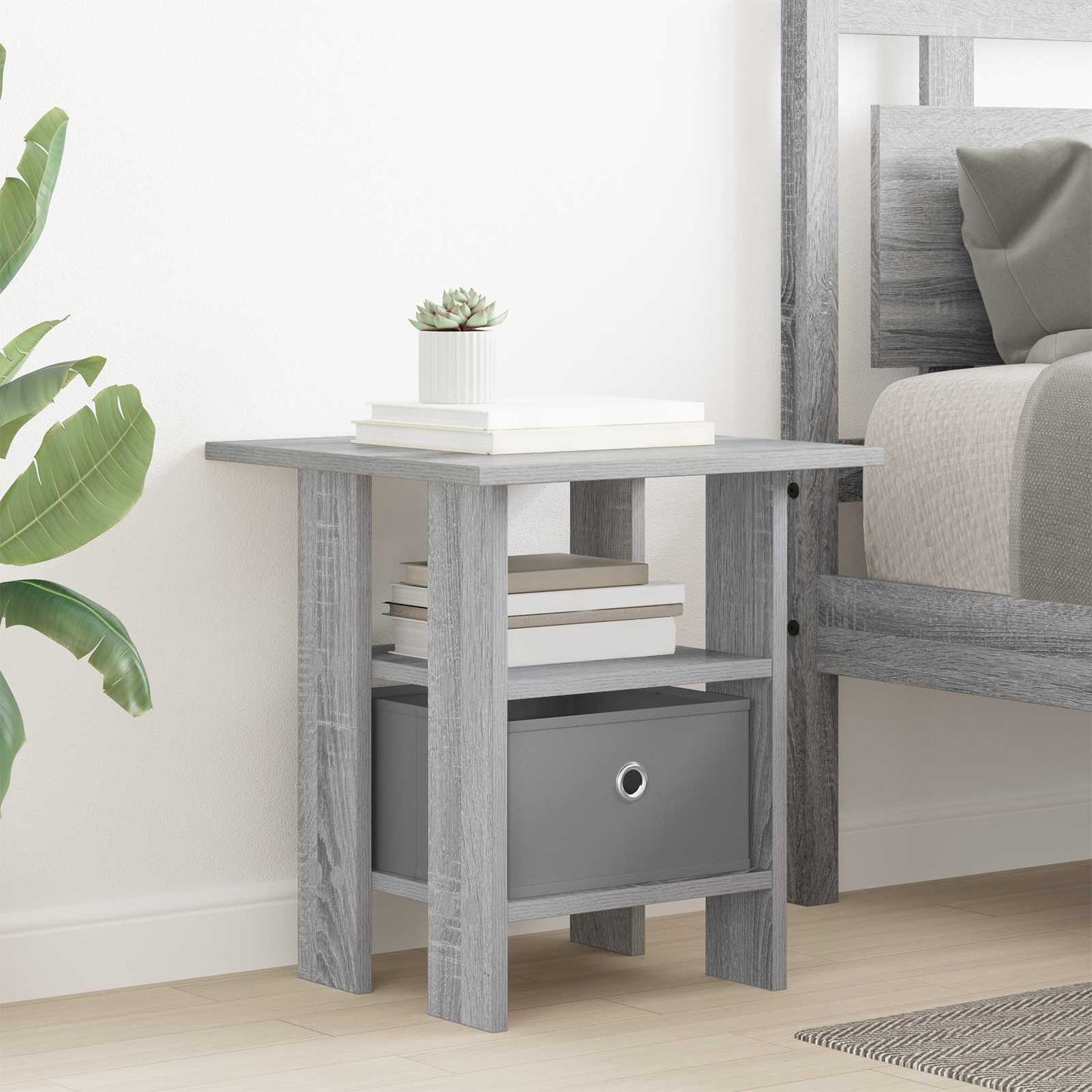 Nachtkastje 2 pcs Grijs Sonoma 41 x 40 x 45 cm Bewerkt hout
