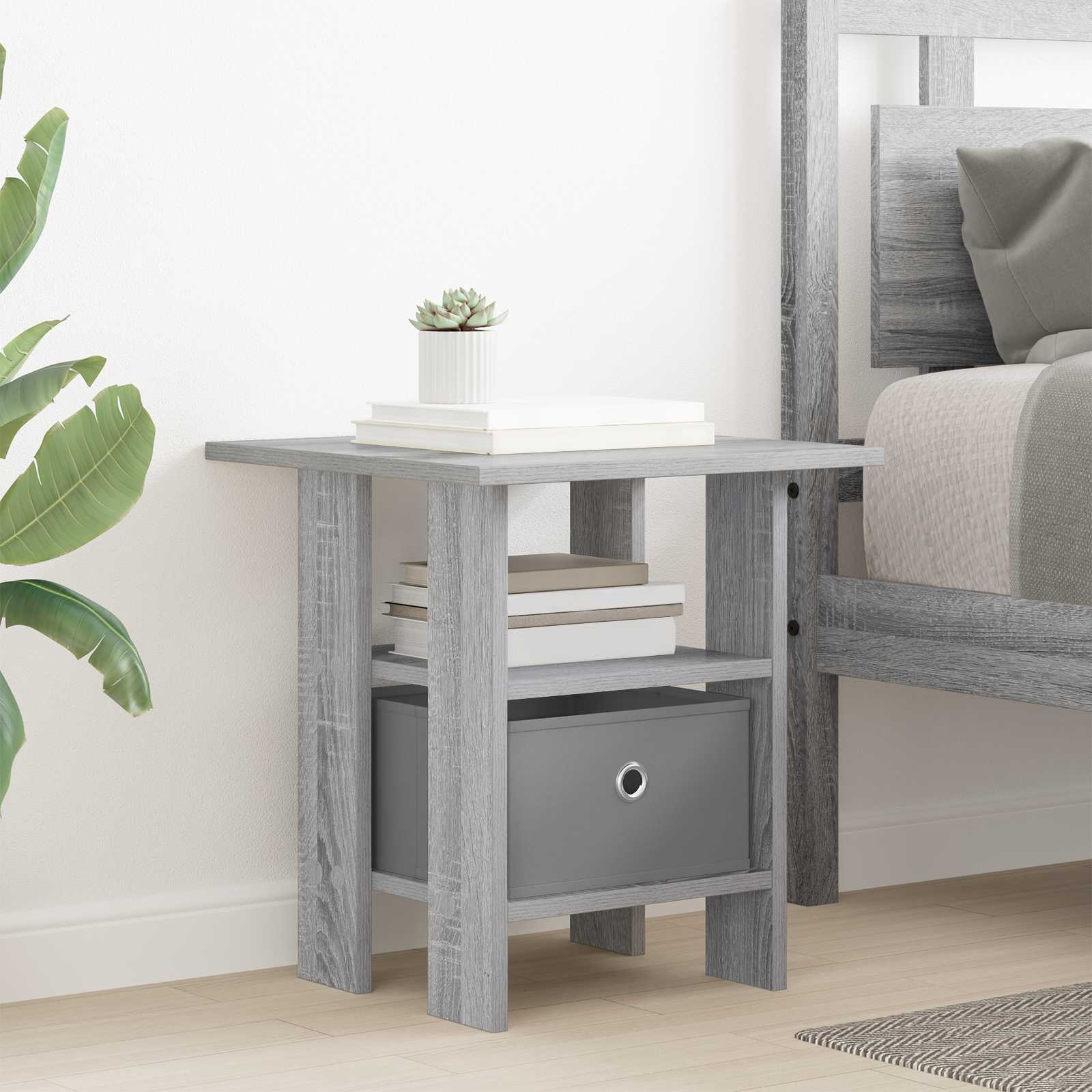 Nachtkastje 2 pcs Grijs Sonoma 41 x 40 x 45 cm Bewerkt hout