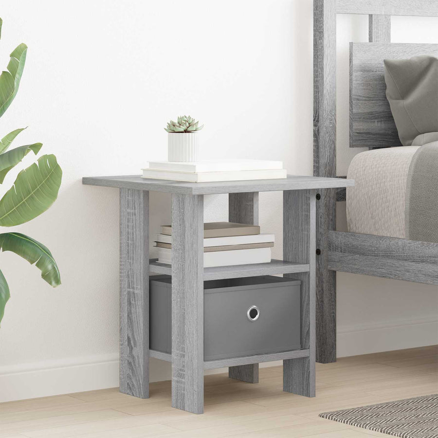 Nachtkastje 2 pcs Grijs Sonoma 41 x 40 x 45 cm Bewerkt hout