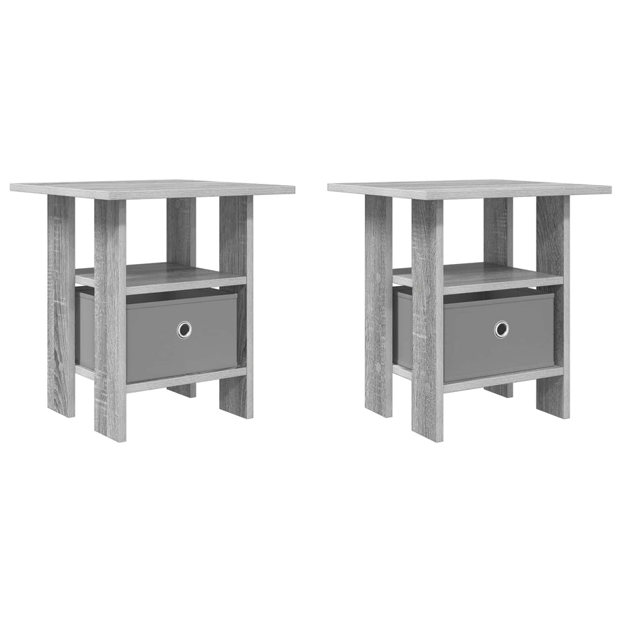 Nachtkastje 2 pcs Grijs Sonoma 41 x 40 x 45 cm Bewerkt hout