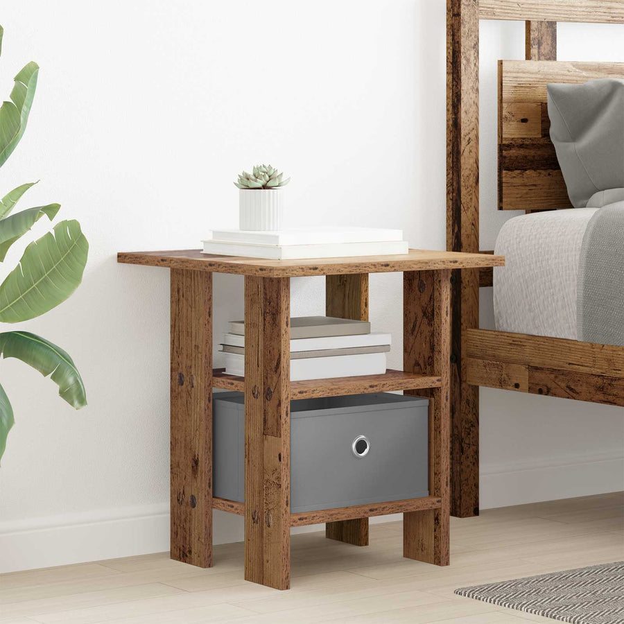 Nachtkastje met lade Oudhout 41 x 40 x 45 cm Bewerkt hout