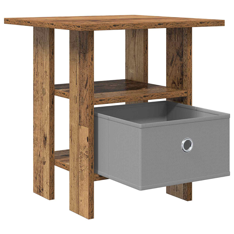 Nachtkastje met lade Oudhout 41 x 40 x 45 cm Bewerkt hout