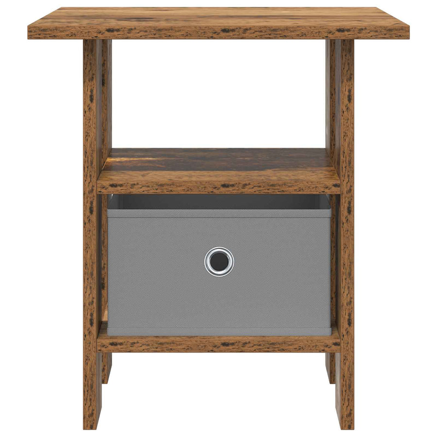 Nachtkastje met lade Oudhout 41 x 40 x 45 cm Bewerkt hout