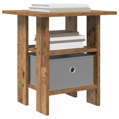 Nachtkastje met lade 2 pcs Oudhout 41 x 40 x 45 cm Bewerkt hout