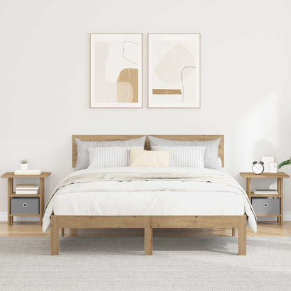Nachtkastje 2 pcs Artisan Eiken 41 x 40 x 45 cm Bewerkt hout