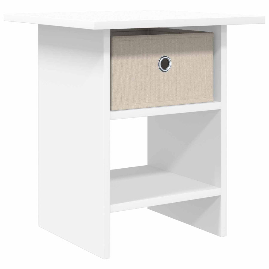 Nachtkastje met lade Wit 41 x 40 x 45 cm Bewerkt hout