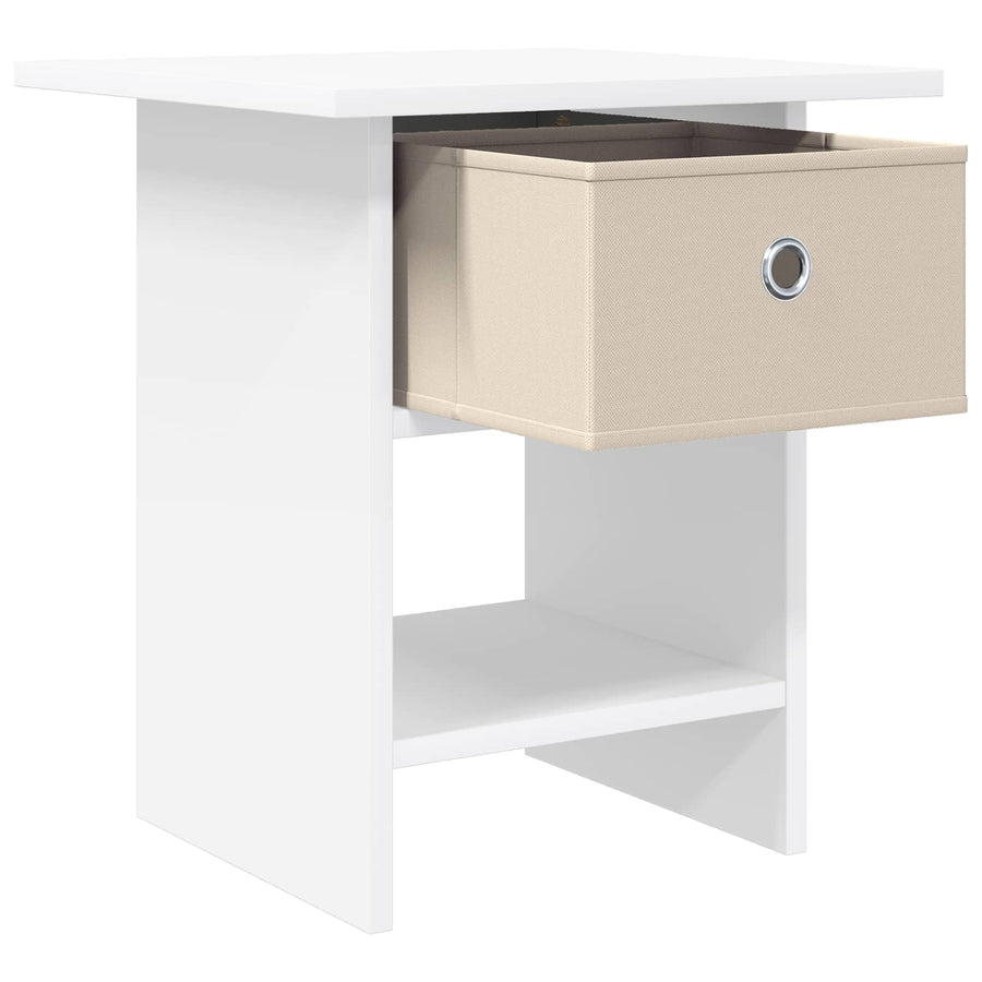 Nachtkastje met lade Wit 41 x 40 x 45 cm Bewerkt hout