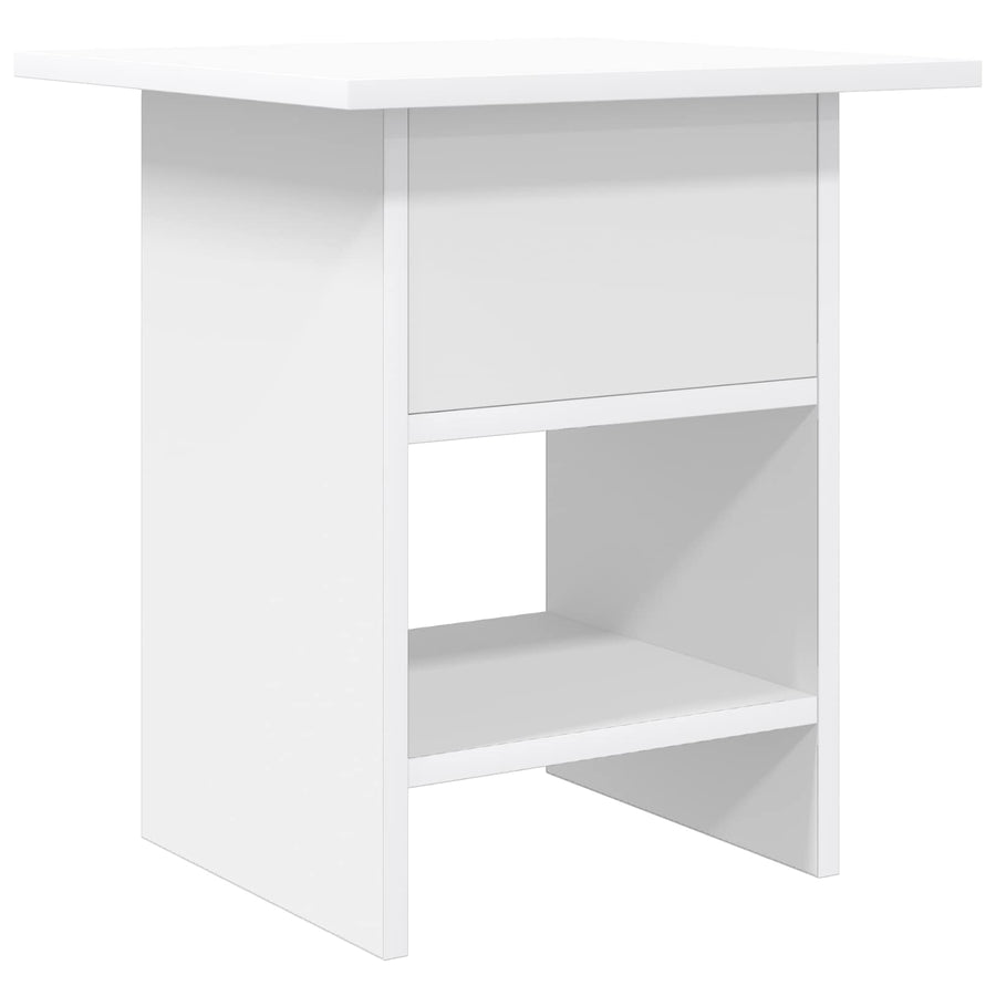 Nachtkastje met lade 2 pcs Wit 41 x 40 x 45 cm Bewerkt hout