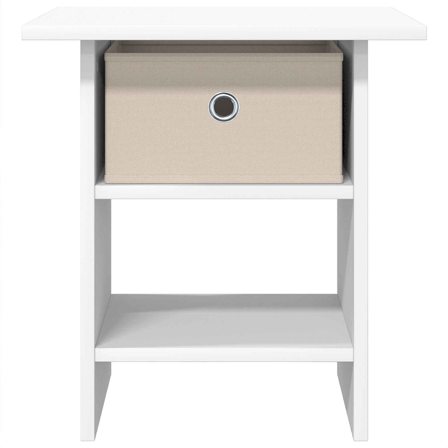 Nachtkastje met lade 2 pcs Wit 41 x 40 x 45 cm Bewerkt hout