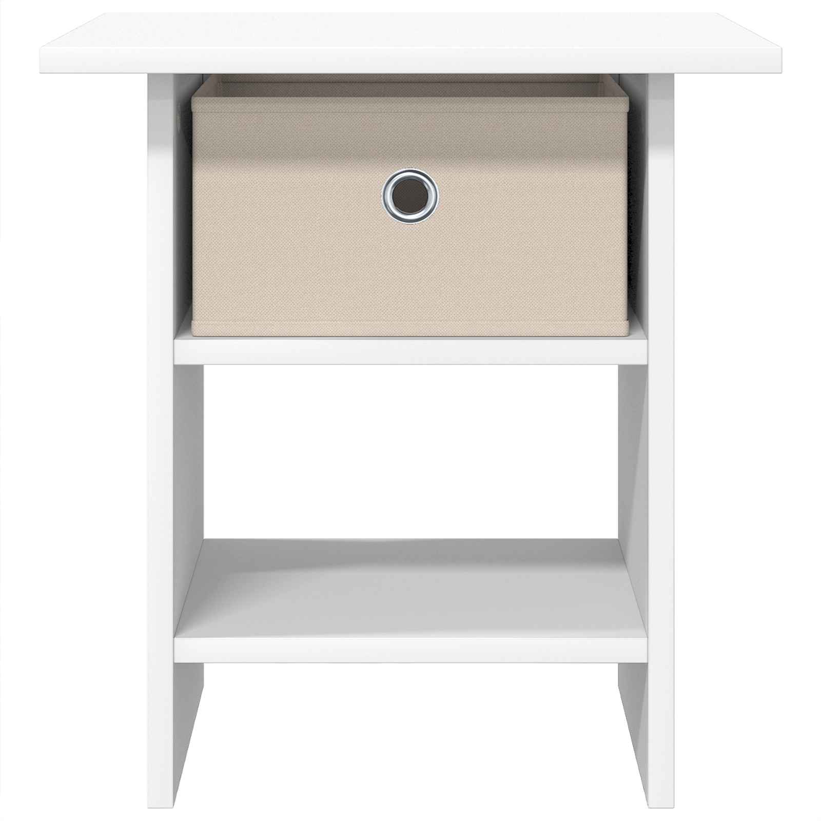 Nachtkastje met lade 2 pcs Wit 41 x 40 x 45 cm Bewerkt hout