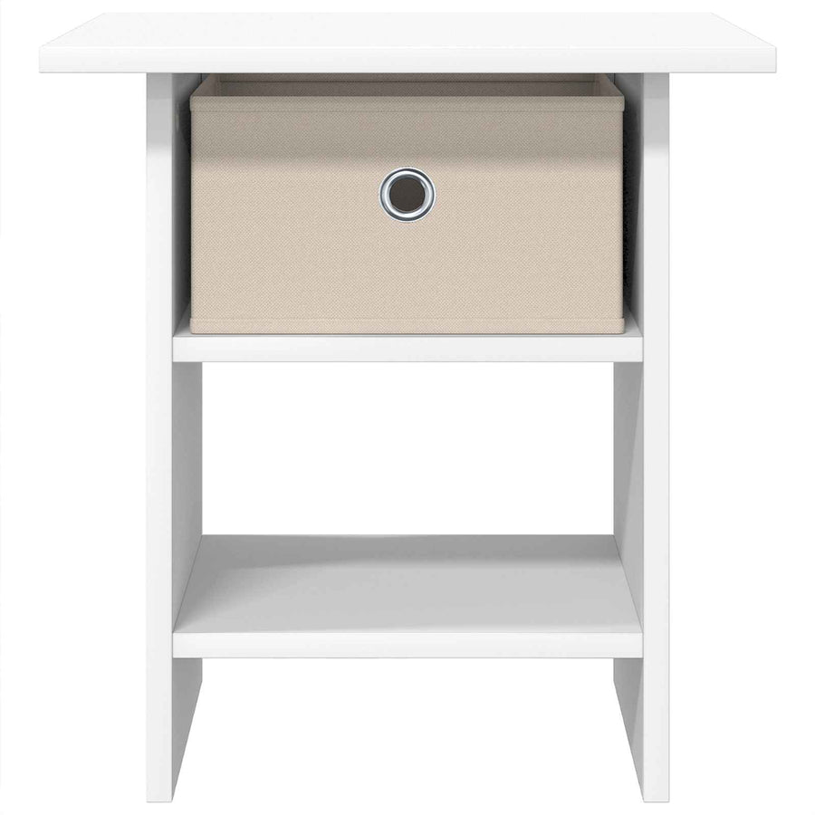 Nachtkastje met lade 2 pcs Wit 41 x 40 x 45 cm Bewerkt hout