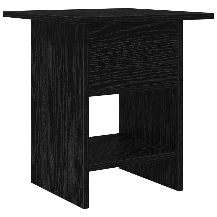 Nachtkastje met lade Zwart Eiken 41 x 40 x 45 cm Bewerkt hout
