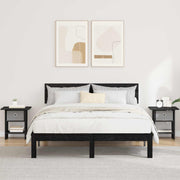 Nachtkastjes set 2 stuks zwart eiken 41x40x45 cm