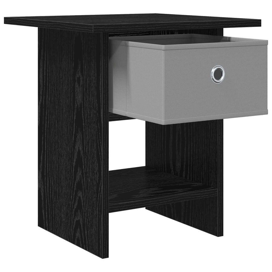 Nachtkastje 2 pcs Zwart Eiken 41 x 40 x 45 cm Bewerkt hout