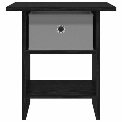 Nachtkastje 2 pcs Zwart Eiken 41 x 40 x 45 cm Bewerkt hout