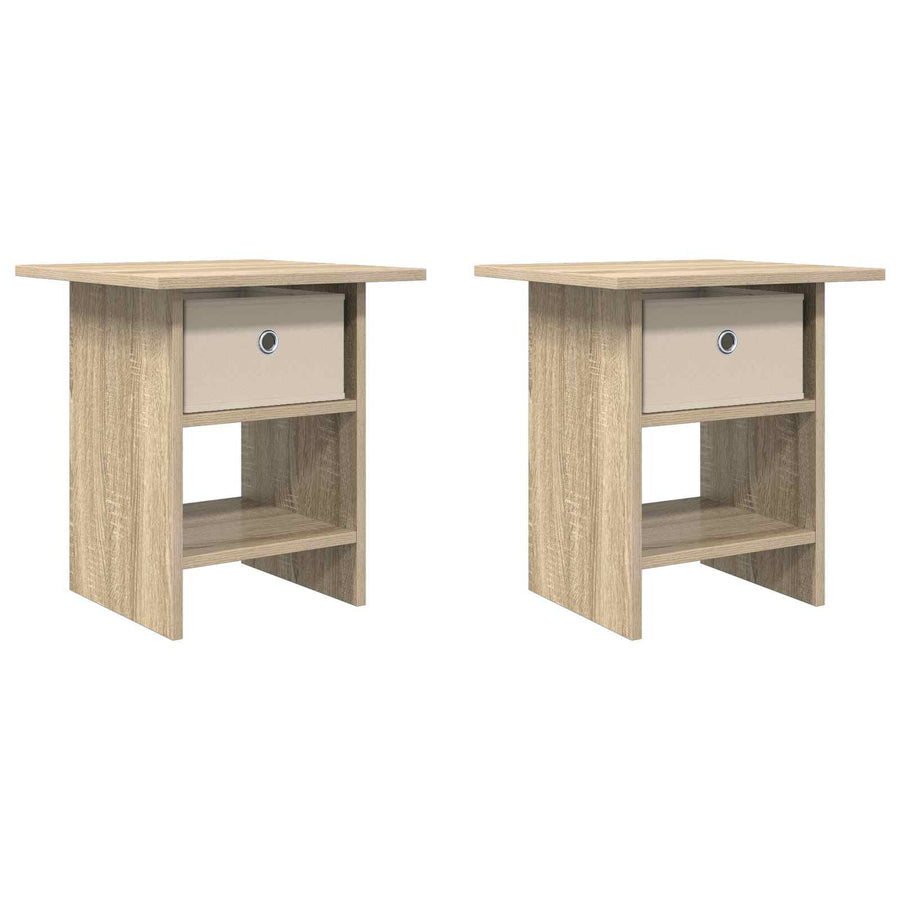 Nachtkastje 2 pcs Sonoma Eiken 41 x 40 x 45 cm Bewerkt hout